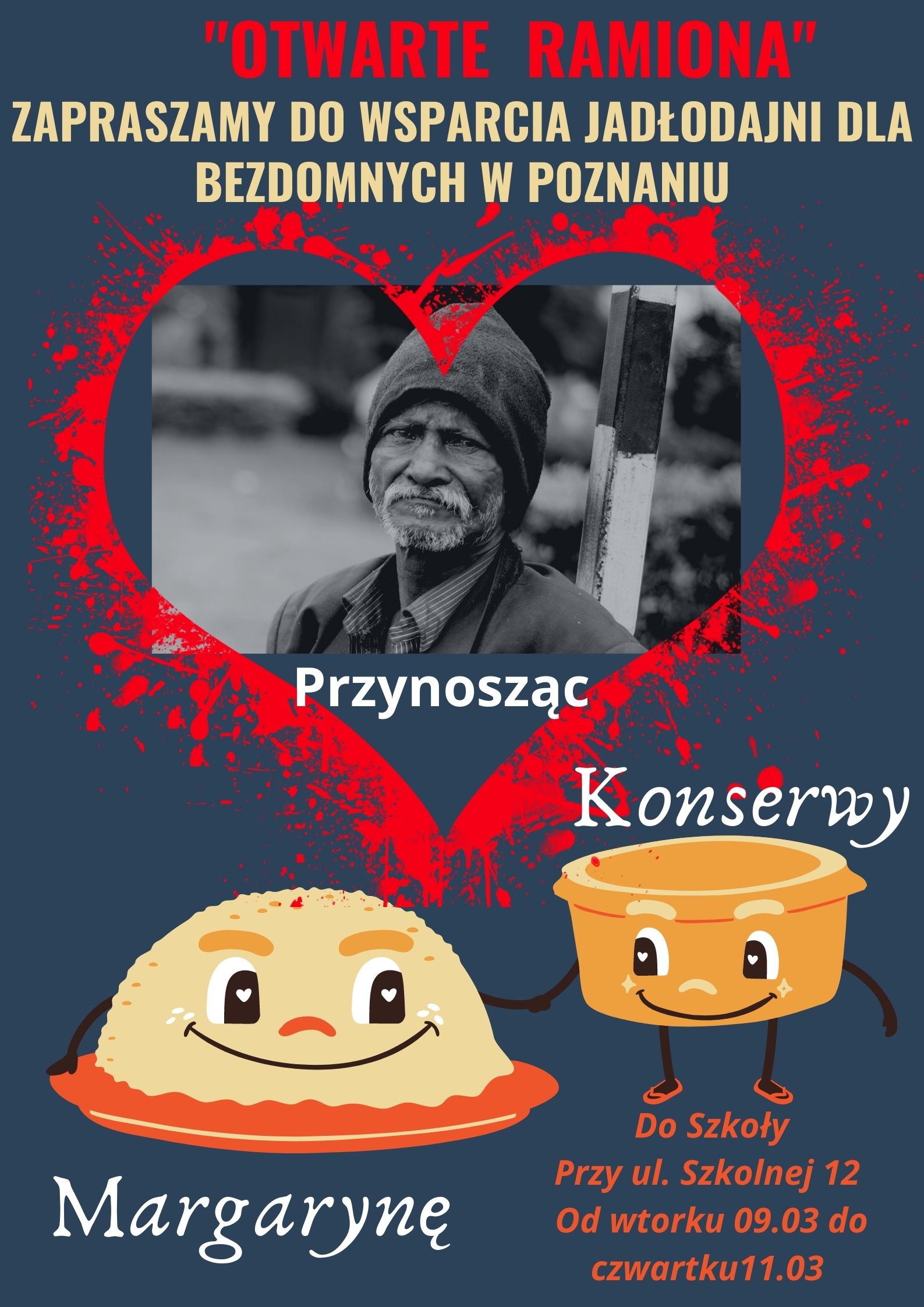 Prośba o wsparcie dla jadłodajni w Poznaniu Szkoła