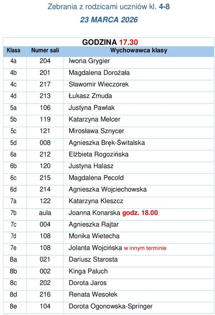 Harmonogram zebrań 23, 24.03.2026 2